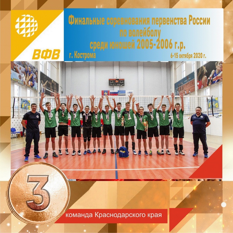 Поздравляем сборную команду Краснодарского края среди юношей 2005-2006 г.р.!